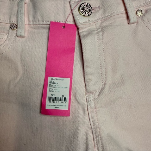 NWT Lilly Pulitzer Pink Jean Shorts size 0 - Picture 10 of 10